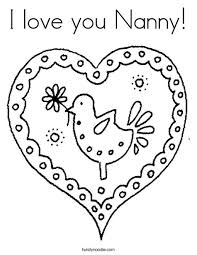 Apart from messing around with colors, coloring pages might be used as beneficial coloring books for the kids to do groundwork or full their groundwork. I Love You Nanny Coloring Page Twisty Noodle