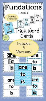 Fundations Level K Trick Words Cards Can Be Used On Your Word Wall During Your Fundations Lessons At Centers O Trick Words Fundations Fundations Trick Words