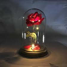 Beauty And The Beast Rose Enchanted Rose Rose In Glass Dome Enchanted Rose Flower Lamp Beauty And The Beast