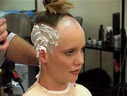 Pin On Bald Women Covered In Shaving Cream 2
