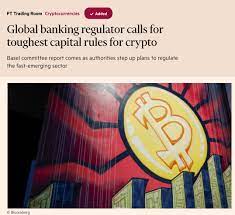 Global call for toughest for cryptocurrencies. Adam Tooze On Twitter If Global Bank Regulators Have Their Way A 100 Exposure In Bitcoin Would Result In A Minimum Capital Requirement Of 100 Basel Said Https T Co Jcvi2xczos Https T Co Yewyauyhe4