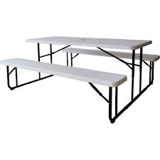 Plastic fold up picnic table. Global Industrial 6 Folding Plastic Picnic Table White 695769 Globalindustrial Com