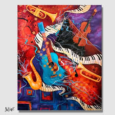 This anthology will be published and sold as downloadable.pdf files in 4 separate volumes: Jazz And Music Paintings Musical Fine Art By Juleez