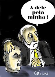 Esta é a charge de Claudio Mor (@mortoon_oficial) publicada em todas as plataformas da Folha. Quer ver mais charges no jornal? Acesse folha.com/ charges #PraTodosVerem: Charge de Claudio Mor publicada na Folha em