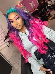 Rainbow Colors Hair Styles Wig Hairstyles Hair Beauty