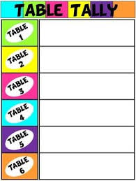 Freebie Table Tally Brights For 5 6 And 7 Tables Classroom Behavior Management Cooperative Learning Activities Behavior Board
