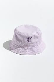 Washed Moon Embroidery Bucket Hat In 2021 Embroidery Bucket Hat Moon Embroidery Purple Bucket Hat