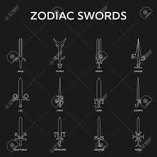 Cancer and sagittarius together make stimulating but somewhat confusing connection and their relations are a bit of challenge from both the sides. Zodiac Signs Zodiac Weapon Sword Set Aries Taurus Gemini Cancer Leo Virgo Libra Scorpio Sagittarius Capricorn Aquarius Pisces Clean And Modern Vector Illustration For Design Web Royalty Free Cliparts Vectors And Stock