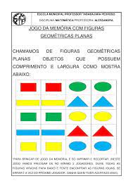 O jogo das formas geométricas, é uma ótima opção para se trabalhar geometria após apresentados os conceitos das formas geométricas. Apostila 6 Jogo Da Memoria Com Figuras Geometricas Planas Baixar Pdf De Docero Com Br
