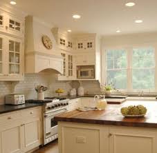 Soapstone Butcher Block Counters With Cream Cabinets Subway Tile Backsplash Jux White Kitchen Interior Design White Kitchen Interior Kitchen Inspirations