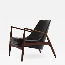 Milo baughman neil logan (4) refine by designer: Ib Kofod Larsen Black Seal Lounge Chair Sweden 1950s
