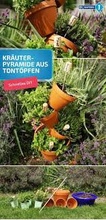 Krauterpyramide Frische Krauter In Tontopfen Br De Krautergarten Balkon Pflanzideen Pflanzen