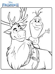 He is said to be the friendliest and nicest of the snowmen that can be found in the mountains of arendelle. Olaf And Sven Frozen 2 Coloring Page Free Printable Coloring Pages For Kids