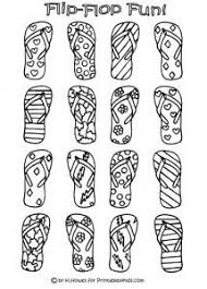 Print And Color Flip Flops Coloring Pages Coloring Pages For Kids Memory Games