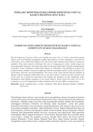 Sebenernya udah banyak sih blog yang cerita tentang kerja di dunia bancassurance, cuma saya pengen. Pdf Perilaku Komunikasi Kelompok Komunitas Virtual Kaskus Regional Riau Raya