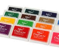 Fstaor 16 Colors Craft Ink Pads for Stamps, Non-Toxic Washable Stamp Pads  for Kids, Paper, Wood, and Fabric (16 Pack)