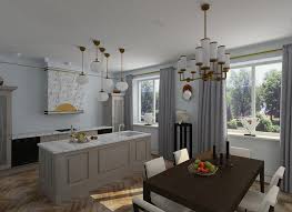 apartment in blue shades