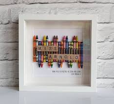 Handmade And Made To Order The Scrabble Tiles Can Spell Out Any Name That You Choose And They Sit On Re Diy Teacher Gifts Teacher Personalized Box Frames