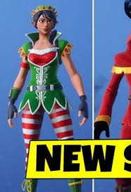 She wears a black tight skin suit, a red leather vest jacket, a red medieval helmet, a red armband, red leather gloves, a black belt, red thigh belts, and red boots. Fortnite Update 7 10 Leaked Skins Tinseltoes Frozen Red Knight Cloaked Shadow Revealed Daily Star
