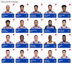 It's october 2019, you're not wearing a mask, you're not standing six feet apart from your own mother as. Philadelphia 76ers Roster 2018