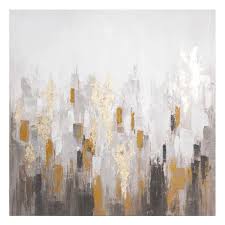Tela Marrone E Oro 80x80 Cm Maisons Du Monde Art Deco Paintings Clock Wall Art Abstract Painting