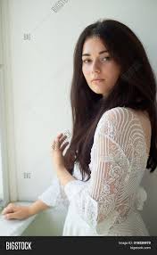 Black eyebrows and brown hair. Girl Dark Eyebrows Image Photo Free Trial Bigstock