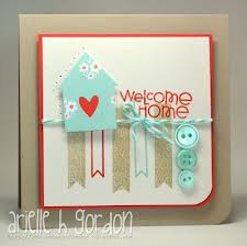 Create homemade cards instead with fiskars! Snappy Stampin W Arielle May 2012 Welcome Home Cards New Home Cards Cards Handmade