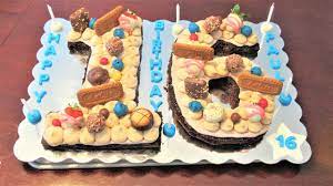 Turning 16 is such a huge milestone for teenagers! Number 16 Cake Idea One Layer Recipe429cff Youtube