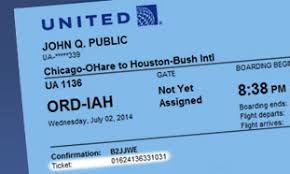 United Airlines Ticket Number United Airlines And Travelling