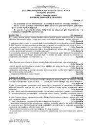 Examenele de limba engleza cambridge, trinity si oet, dar si examenele de limba germana ösd sunt acreditate la nivel global si livrate de profesionistii eecentre, conform procedurilor internationale, in conditii si la standarde de calitate identice cu cele din orice alt centru de examinare din europa, america, asia. Examen National Limba Romana Bar 10 By Dementu Dekartier Issuu