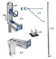 Werner 24 Aluminum Pump Jack Pole Scaffold Set On Sale