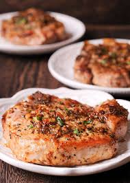Pan Seared Pork Chops With Garlic Brown Sugar And Herbs Pan Seared Pork Chops Pork Recipes Recipes