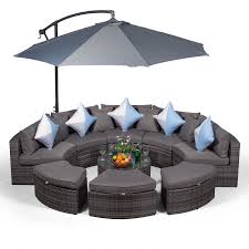 Lightweight and stylish our sofa sets are the ideal rattan furniture set for any garden or conservatory. Monaco Rattan Garden Furniture Semi Circle Sofa Set