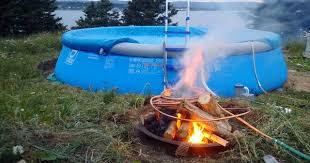 We spent under $100 and were able to heat 3 gallons of water nearly 7. Wood Burning Pool Heater Pool Heater Homemade Pool Heater Diy Pool Heater