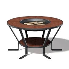 Barbecue Table 3d Model Table Wood And Metal Dark Wood
