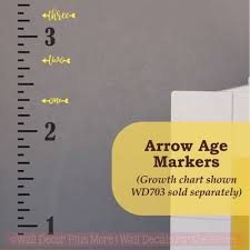 Arrow Age Markers Add On To Track Growth On Ruler Charts Vinyl Wall Decal