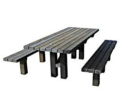 Our thermoplastic picnic tables are ideal for schools, parks, city side businesses, hotels, hospitals, retirement communities, and fast food restaurants. Peak In Ground Picnic Table Felton Industries