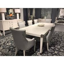 Dining set (dining table, 6 side chairs & 2 arm chairs) online at macys.com. Hayley Regency Rectangular Dove White Extendable Dining Table 88 25 112 W 41 D 50 D Kathy Kuo Home