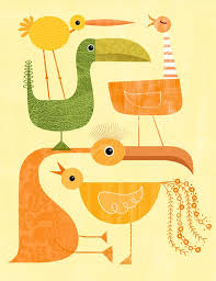 Bye Bye Birdie Prints Joyce Hesselberth Art For Kids Bird Art Bird Prints