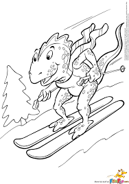 Dinosaur Snow Ski 0 00 Dinosaur Coloring Pages Dinosaur Printables Coloring Pages