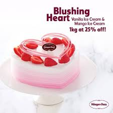 Free birthday cake delivery in kuala lumpur malaysia. Haagen Dazs Blushing Heart Ice Cream Cake Promotion Loopme Malaysia