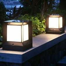 Modern Outdoor Path Lights Black Pillar Lamp Exterior Fence Entrance Post Lights Ebay