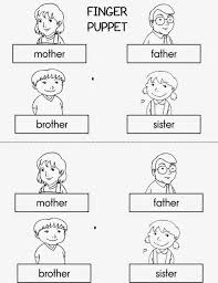 Family Finger Puppets Coloring Pages Atividades Em Ingles Para Criancas Planejamento Educacao Infantil Ingles Para Criancas