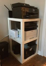 Home Office Printer Stand Easy Hack Usingikea Lack Side Tables Ikea Home Office Printer Stand Home Office Setup