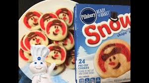 They were both supposed to be baked on a cookie sheet at around 350 degrees for a minimum of 12 minutes. Pillsbury Snowman Shape Sugar Cookies Youtube