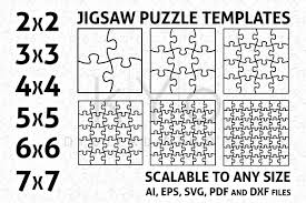 Jigsaw Puzzle Template Ai Eps Svg Dxf Formars Puzzle Vector Puzzle Template Vector Image Vector Puzzle Pattern By Kyo Digital Studi Svg Dxf Jigsaw Puzzles