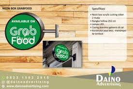 You do not have to eat less when you order today. 0823 1592 2915 Neon Box Grabfood Daino Advertising