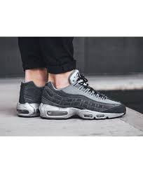 Mens Nike Air Max 95 Wolf Grey Anthracite Cool Grey Black Trainer Nike Air Max 95 Nike Air Max Nike Shoes Air Max