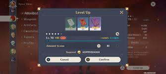 Exp And Mora Requirements For Levelling 70 To 80 Genshin Impact