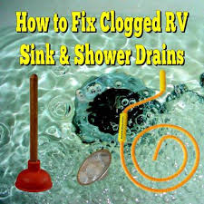 how to fix clogged rv sink & shower drains